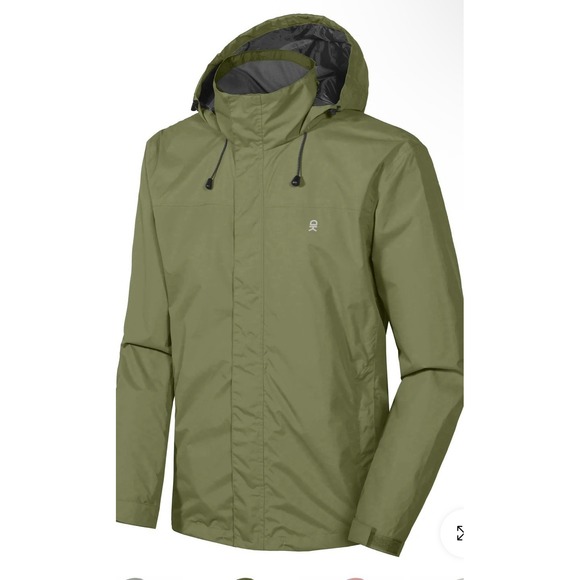 Little Donkey Andy Other - Little Donkey Andy Jacket Mens M Waterproof Outdoor Green Windbreaker‎ Hooded